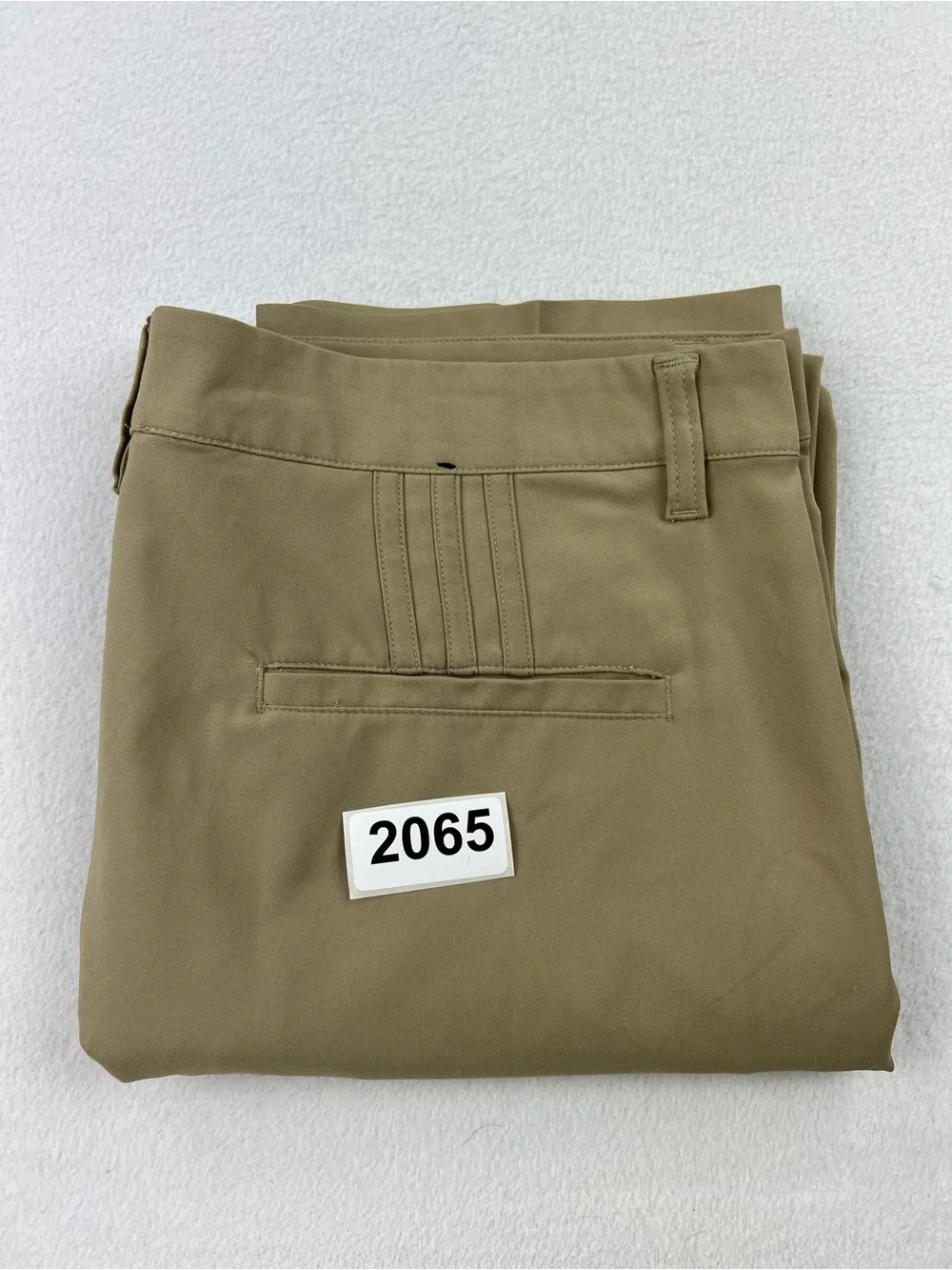 Adidas Mens Adi Advantage Khaki Performance Golf Pants Flat Front Size 35x32